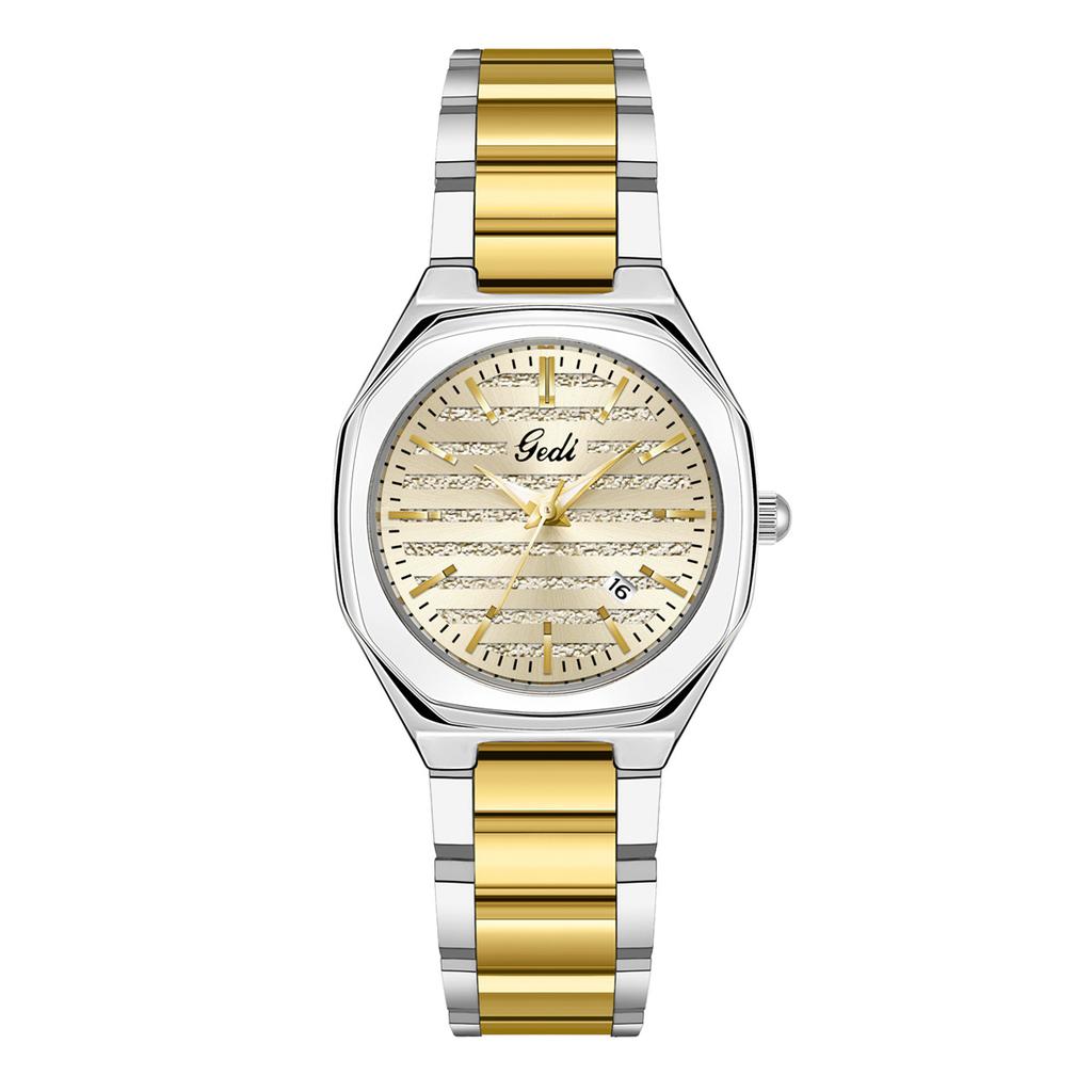 Light Luxury High-End Steel Belt Watch Women'S Calendar High-Value Waterproof Watch Women'S Quartz Watch