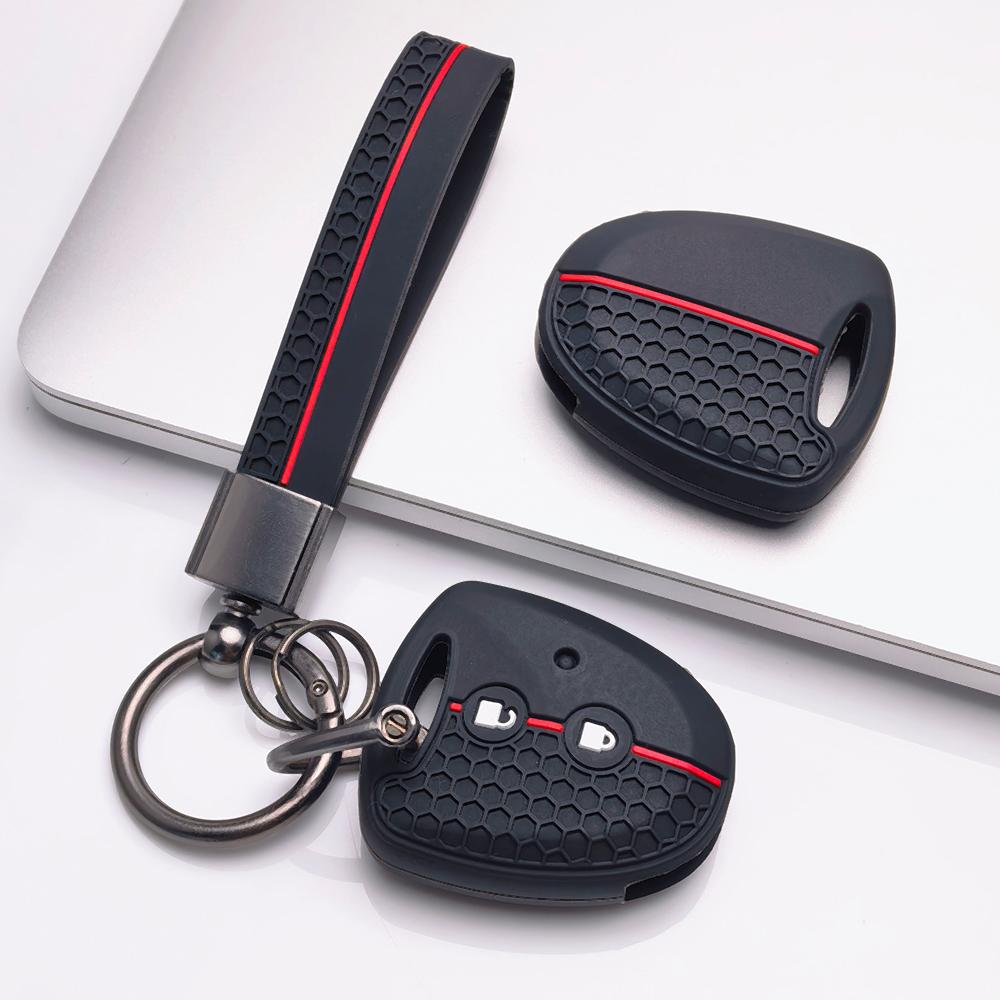 Key Cover for Toyota Hilux Yaris Corolla Rav4 Vigo Vitz Echo Old with Keychain Anti-Scratch Guard Shockproof Protection Soft Grip Texture