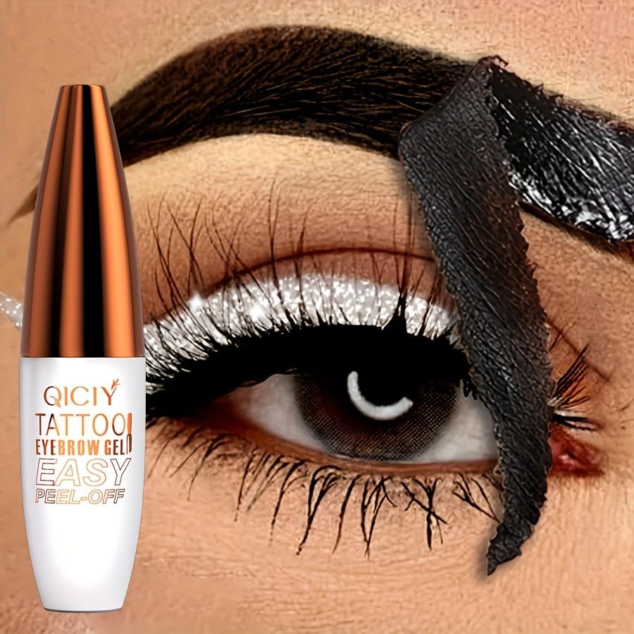 Teinte en gel pour sourcils pelable, semi-permanente et imperméable, gel pour sourcils résistant au transfert, sourcils plus fournis et définis avec des outils d'application faciles
