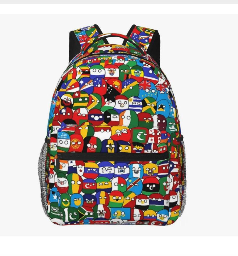 Sac à dos entièrement imprimé de 17 pouces, Sac à dos grande capacité pour élèves du primaire et du secondaire All-over print backpack