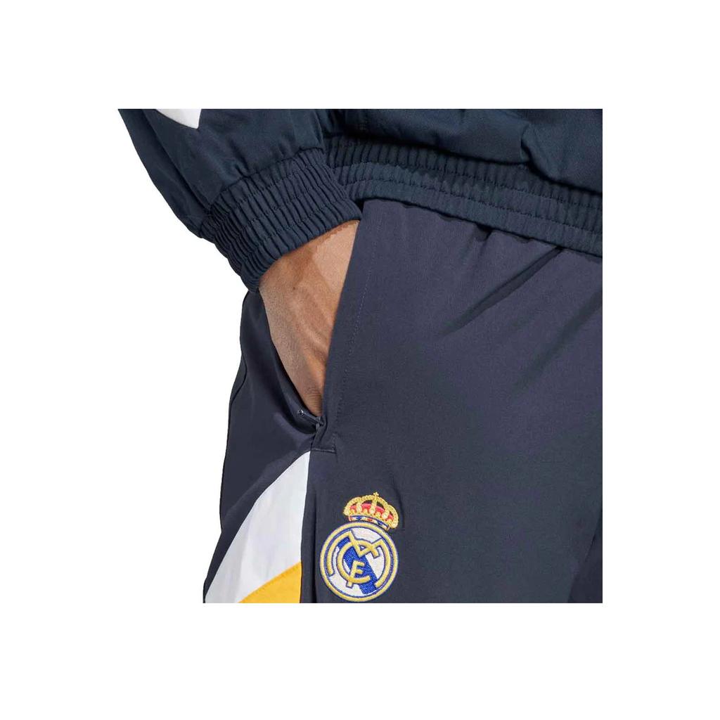Adidas Icons Retro Series Real Madrid Football Logo Print Sports Pants Men Bottoms Navy-Blue HT6451