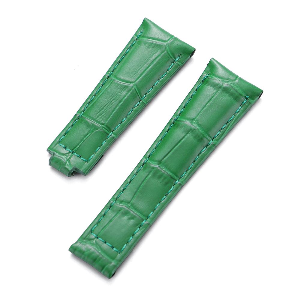 

20 мм ремешок для часов из натуральной кожи для Rolex Water Ghost SUBMARINER Yacht-Master DAYTONA GMT ремешки из воловьей кожи с эффектом сляба аксессуары для часов 20mm