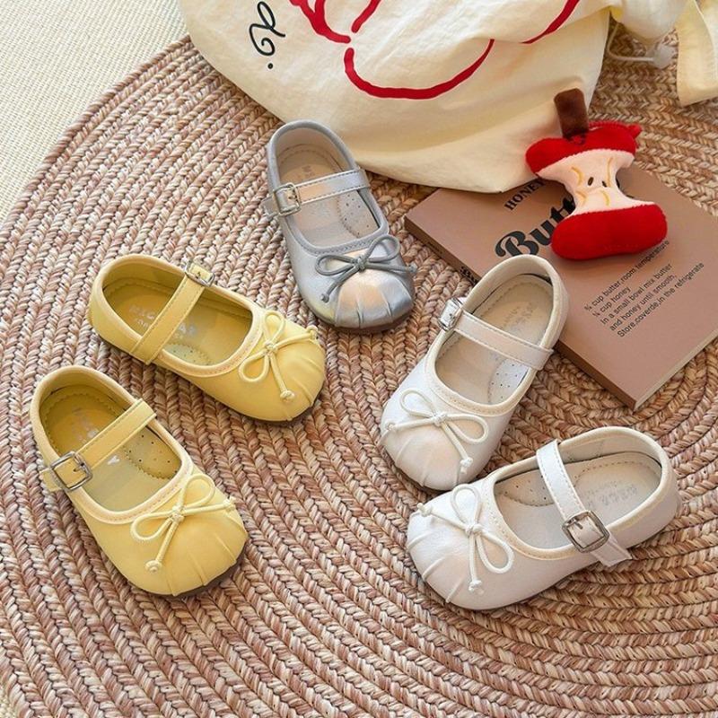 Mädchen Koreanischer Stil Kleine Lederschuhe Kinder Schleife Prinzessin Schuhe Leichte Mary Jane Schuhe Baby Mädchen Flache Einzelne Schuhe