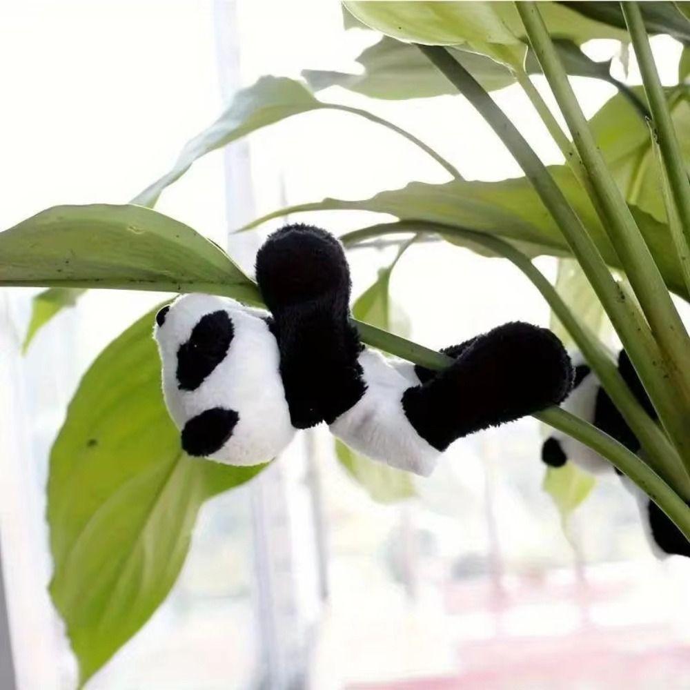 Stuffed Panda Plush Toy Cartoon Refrigerator Decor Soft Plush Panda Refrigerator Magnet