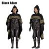 Adam Black Cosplay Costume Hooded Cloak Jumpsuit Set Halloween Adult Kids Mens