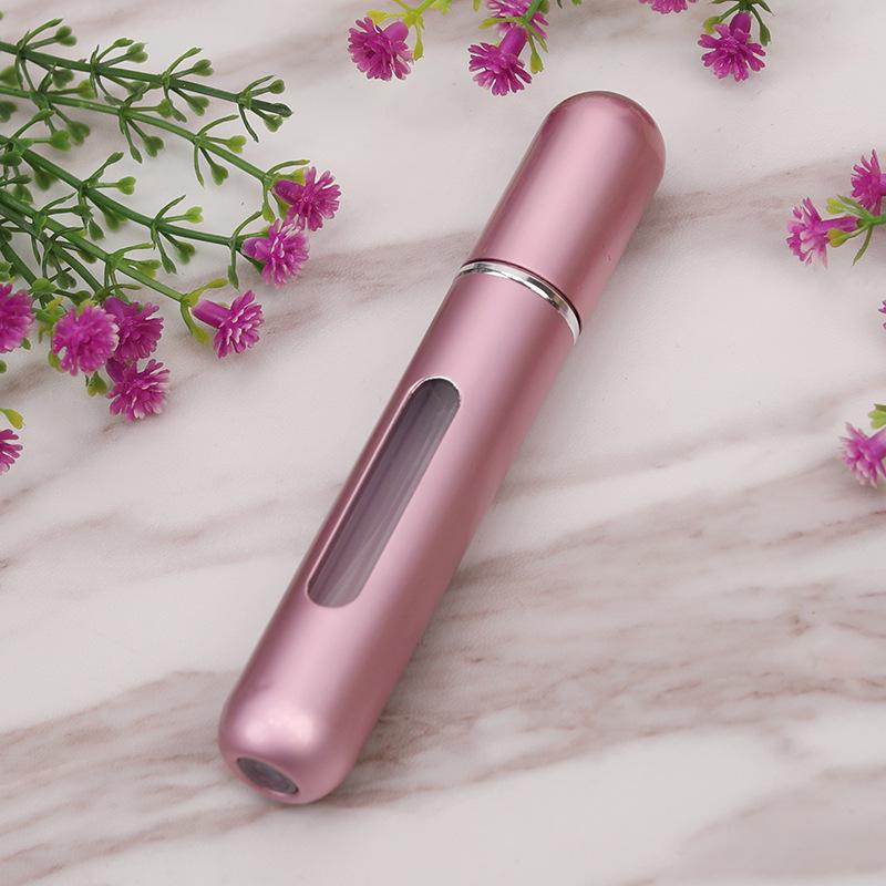 8ml Mini Refillable Travel Perfume Spray Bottle, Bottom-Fill, Round Head, Self-Pump, Portable, In Stock