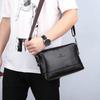 Men's Hand-held Circumcision Business Handbag Lychee Pattern Leather Hand-held Bag One Shoulder Diagonal Straddle Bag