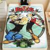 1PC Popeye Print Flannel Blanket, High quality Comfortable for All Seasons, Home Decor, Warmth and Comfort, Perfect for Christmas Gifts