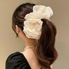 Damen Elegant Groß Chiffon Seide Haarspangen Perle Netz Blase Haarspangen für Dickes Dünnes Haar