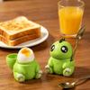 Dinosaur Egg Cup with Removable Lid & Spoon Slot Plastic Egg Holder for Breakfast Party Decor Cute 3D Printed Novelty Kitchen Gadget