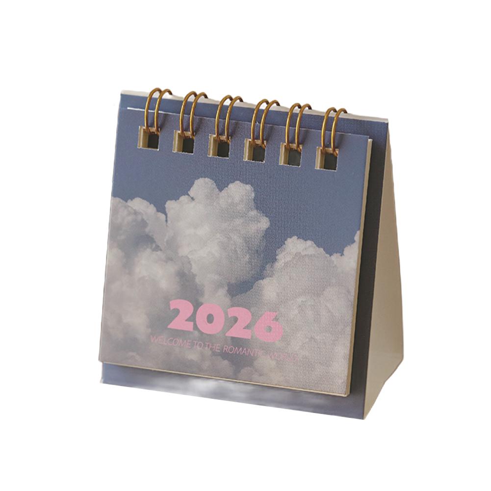 Mini Desk Calendar, 2026 Small Desk Calendar Standing Flip Calendar Table Monthly Planner Desktop Ornament for Office or Home