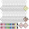 Square Sublimation Blank with for Key Ring Jump Ring Tassels for Present Making
