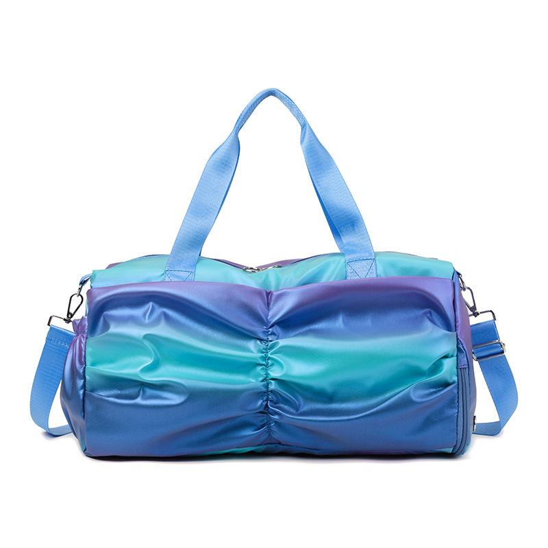 Sports Yoga Gym Bag Women Dry Wet Separate Large Capacity Short Travel Bag Gradient Handbag Crossbody