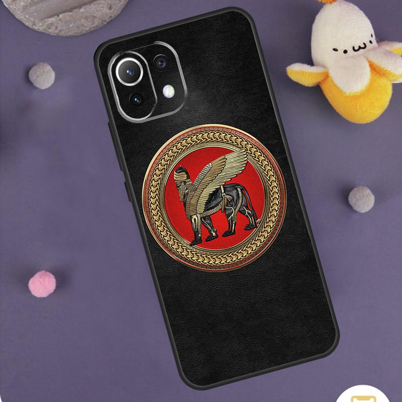 Lamassu Assyrian Winged Lion Case For Xiaomi 14 15 Ultra 13T 14T 15T 17 Pro Max POCO F5 F6 F7 X5 X6 X7 Pro F8 Ultra Cover