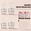 Transparent Nail Stamper With Scraper Heart Flowers Shaped Jelly Silicone Head Stamp For French Nails Printing