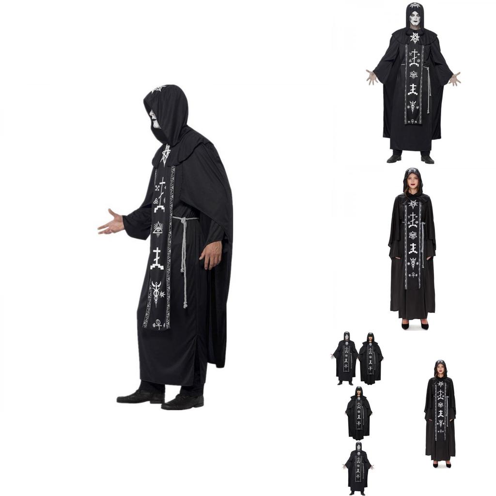 Adults Couples Costume Set With Mystical Wizard And Witch Robes Perfect For Halloween Events