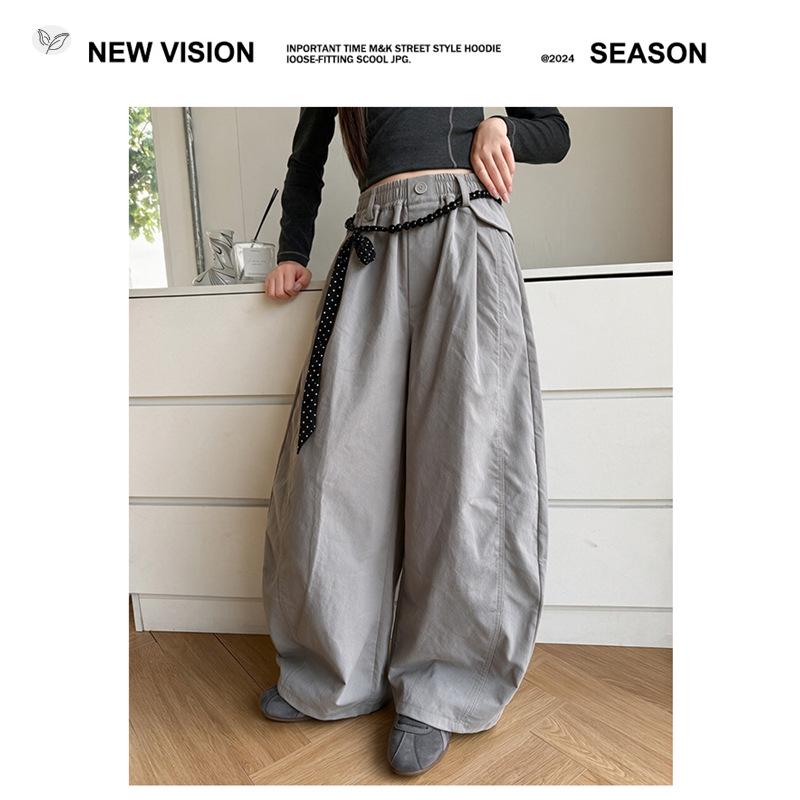 Autumn 2026 Girls' Polka Dot Wide-Leg Casual Sports Pants