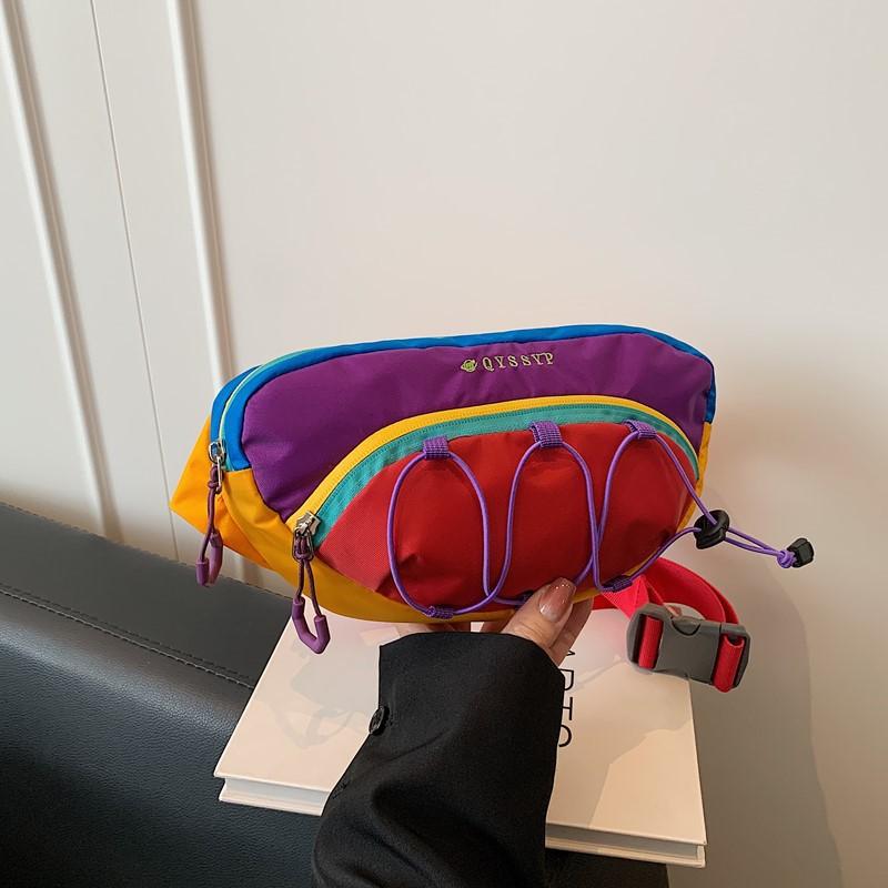 

Fashion trend casual simple niche design shoulder messenger bag summer new 2025 texture women s breast bag фиолетовый