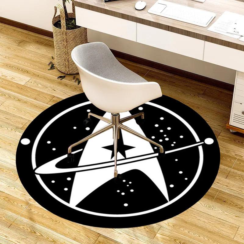 1pc Space Exploration Symbol Round carpet, Made of Polyester,Perfect for Decorating Office Chairs, Living Rooms, A Vibrant Decorative Rug