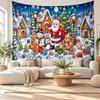 Christmas Printed Tapestry Wall Hanging For Bedroom Living Room Wall Decor Holiday Gift