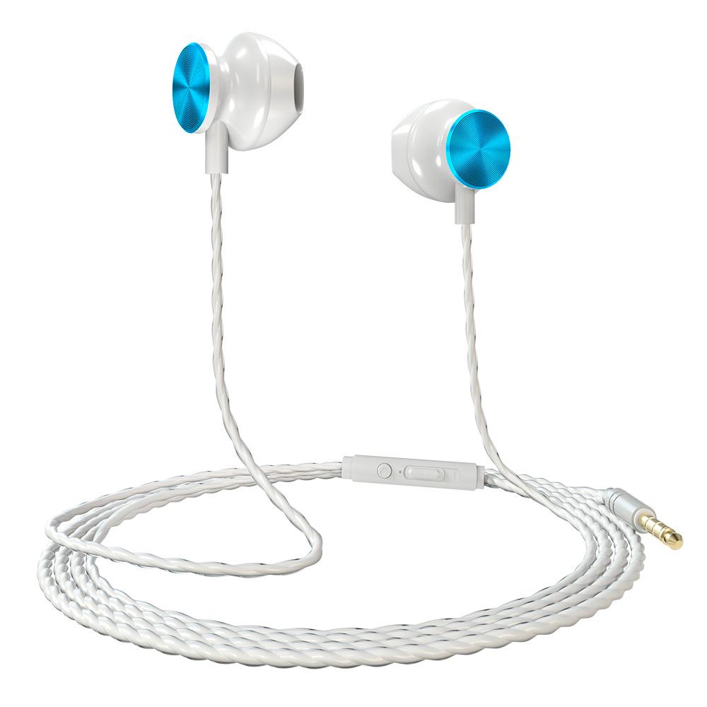 

In-Ear Wired Earphones with Mic - High Sound Quality for KTV, Gaming, Mobile & PC білий/синій