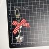 Star Keychain Christmas Flocking Bowknot Charm for Phone Keys Jewelry Accessories