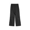 Solid Color Outdoor Mid Waist Straight Loose Casual Pants Women Bottoms Carbon-Black L324W057-0018