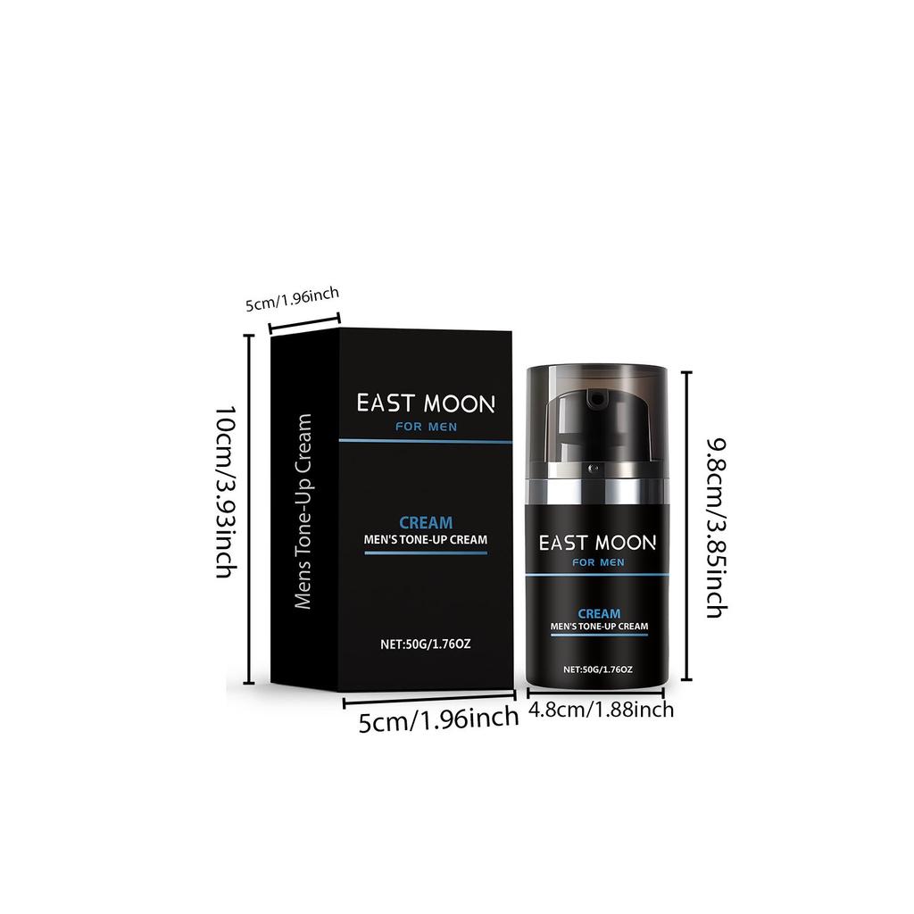 East Moon Men Tone-Up Makeup Cream Oil Control Easy Wear Nourish Brightening Dark Circles Waterproof Full Coverage Base BB Cream
