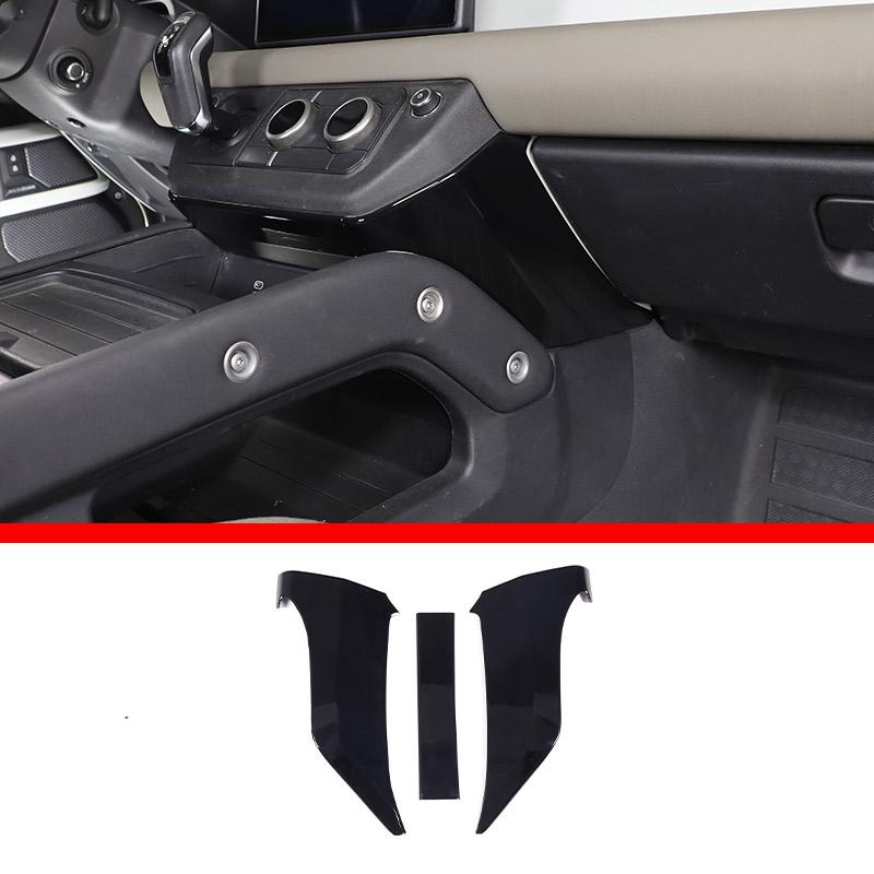 ABS Black For Land Rover Defender 90 110 2020-23 Car Interior Central Control Protection Cover Decorative Patch Car Accessories