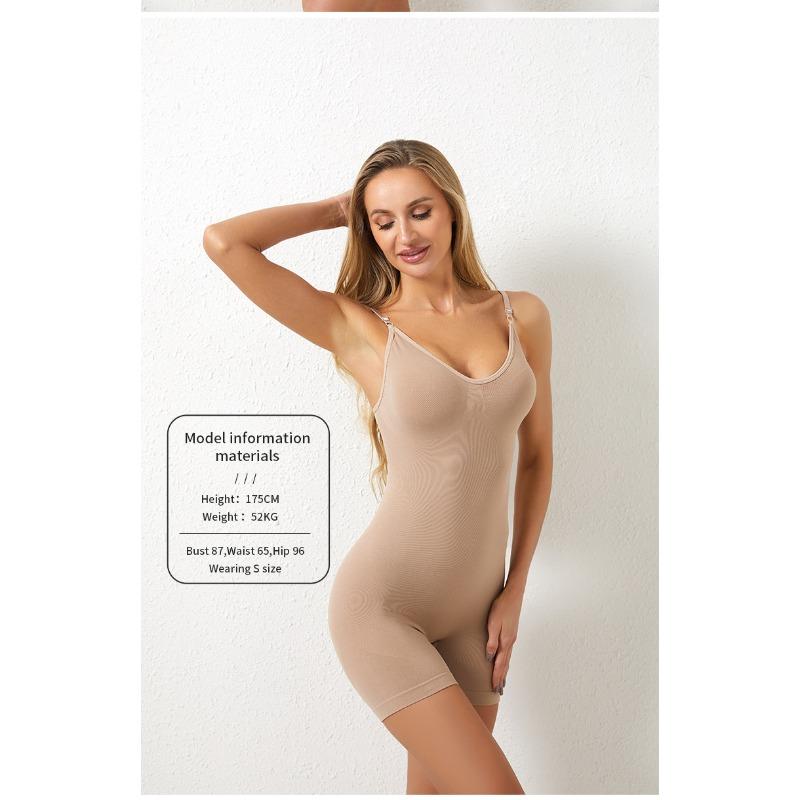 Women Plus Size Sling Bodysuit Shapewear Tummy Control Hip Lift