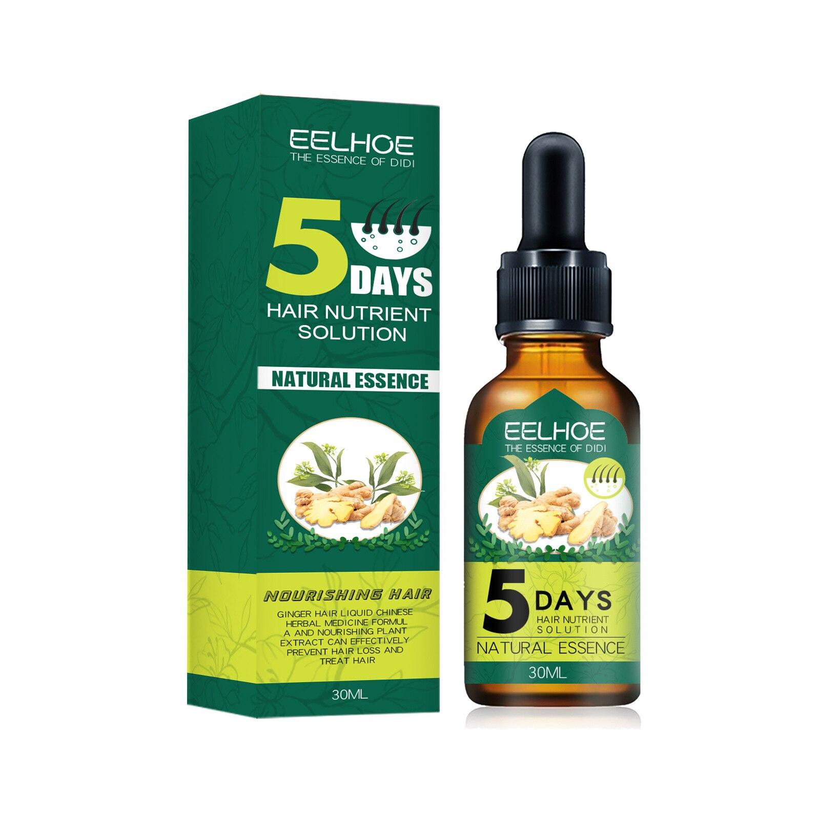 

EELHOE 5 Days Ginger Hair Oil Natural Nourish Dry Damaged Hair Care 30ml