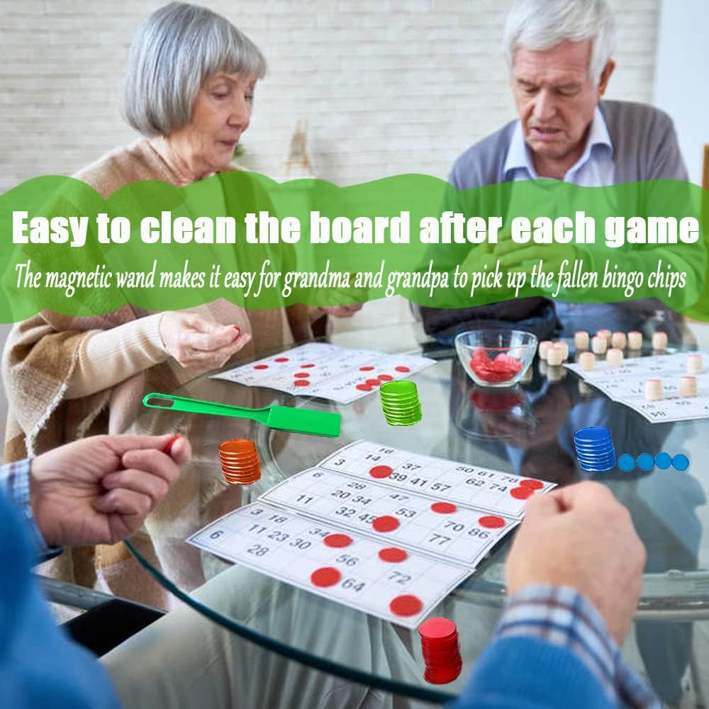 Montessori Magnetic Wands and Bingo Chips Games Color Counting and Sorting Learning Teaching Aids Educational Toys for Children