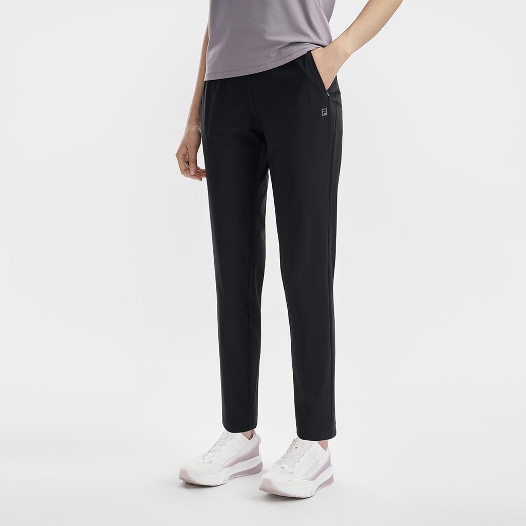 FILA Fitness UV Resistant Knitted High Elasticity Lace-Up Casual Pants Women bottoms A11W621610F-BK