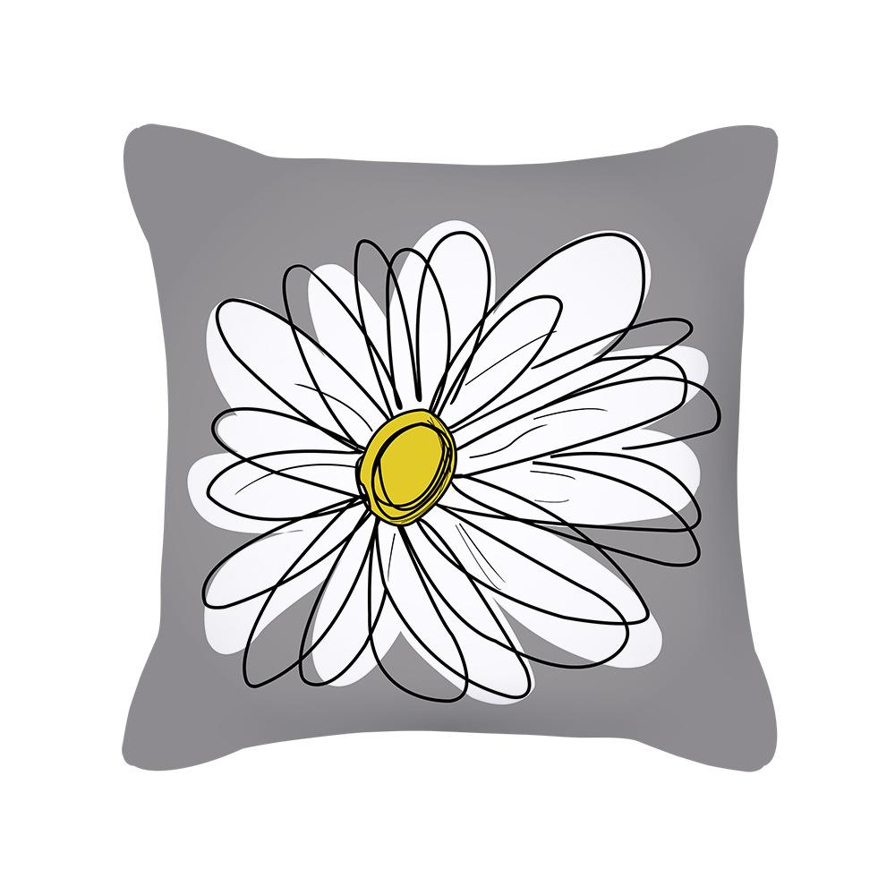 

New Thanksgiving Throw Pillow Cover Yellow Letter Sunflower Office Cushion Sofa Pillow Cover 45 * 45cm