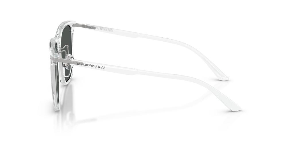 Emporio Armani Lens Width 0EA4255D Sunglasses, Unisex, Frame/shiny Crystal, Lens/dark Grey, 56mm,