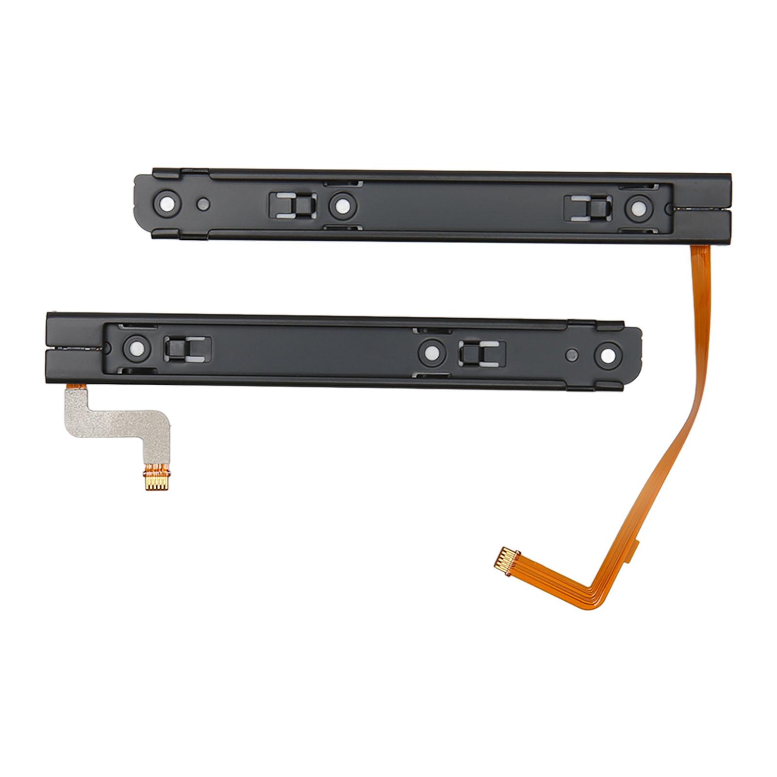 

1 Pair Game Console Slide Rail Professional Replacement Metal Slider Rail with Sensor Flex Cable for SWITCH OLED Host