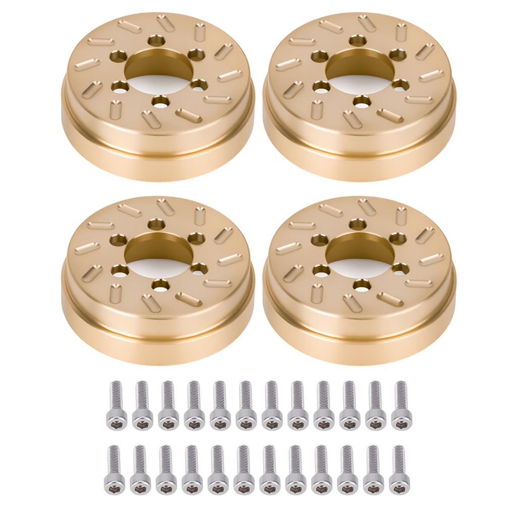 2/4Pcs Brass Internal Counterweight 62g for 1.9 2.2 Inch Wheel Rims Axial SCX10 90046 TRX4 TRX6 1/10 RC Crawler Car Parts