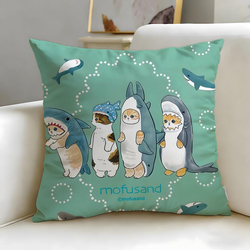 popular cartoon Mofusand Cushion Cover Soft & Easy-Wash Pillow Case – Versatile for Couch, Bed, Travel and Office