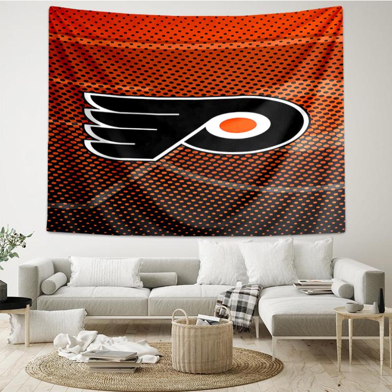 Flyers Hockey Team Tapestry, Unique Design Tapestry, Wall Decor for Bedroom,Livingroom, Playroom,Heartwarming Fan Holiday Gifts