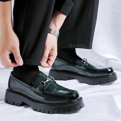 Herren Freizeitschuhe mit dicker Sohle Leder Büro Herren Freizeit Business Herrenmarke Formelle Schuhe Hochzeitsfeier Slipper Loafer