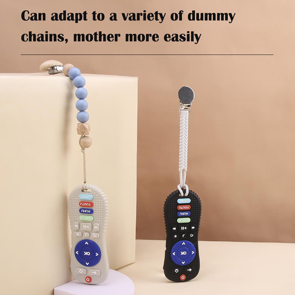 1 Pack Baby Silicone TV Remote Control Dental Gum Toy, Baby Anti-eating Hand Teething Stick Cartoon Chewing Gum Children's Toy