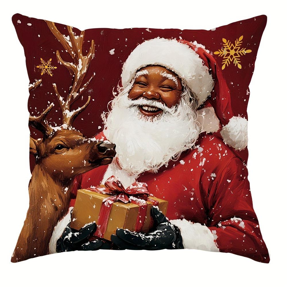 

Веселое рождественское украшение наволочка новогодний подарок Санта-Клаус снеговик наволочка украшение для дома диванная подушка чехол 40x40cm
