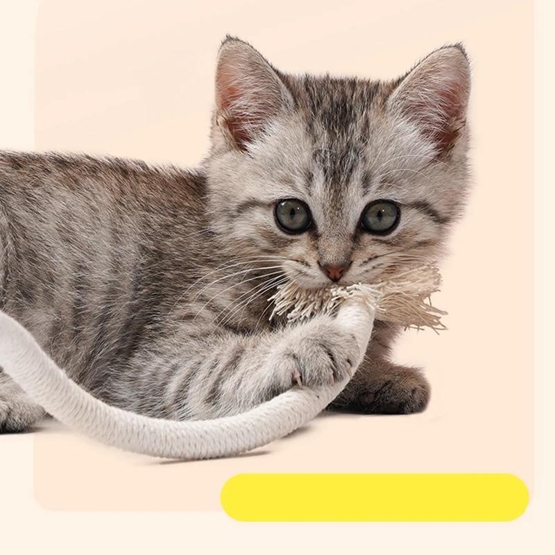 Cat Chew Toys Interactive Molar Cotton Rope Toys Cat Teaser Toy Clean Mouth Kitten Play Toy Pet Supplies Accessories