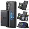 K5 Series RFID Tri-fold Card Bag Detachable Magnetic Phone Case For Galaxy S26 Ultra 5G, Shockproof Wallet Protective Cover