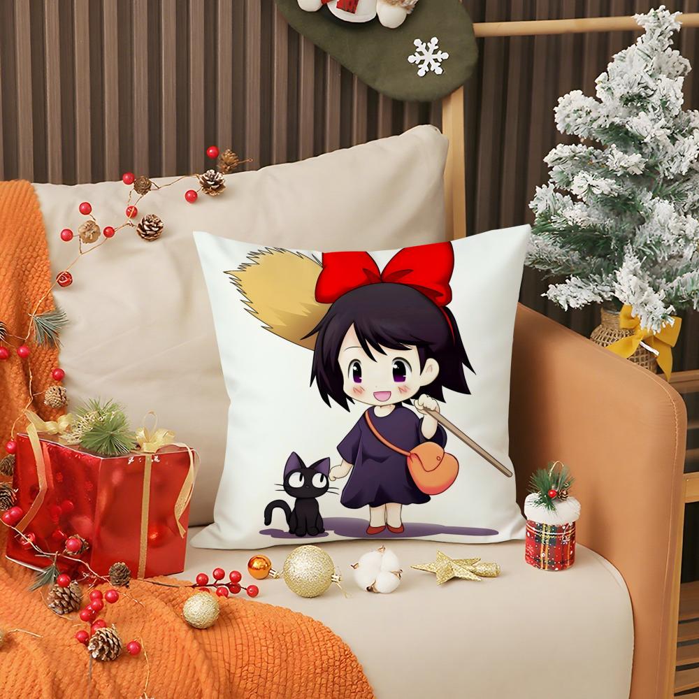 k-Kiki's Delivery Service Pillow Case Living Room Sofa Decorative Cushion Cover Simple Household Light Luxury Printed Pillow