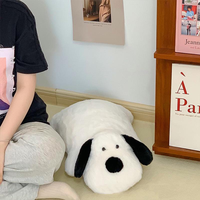 Cute Black And White Pug Dog Plush Toy For Girls, Perfect Bed Companion Best Gift For Besties' Birthday