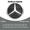 For Mercedes Benz W204 W245 X204 Class Front Grille Star Emblem Illuminated Logo Glossy Black and Chrome Silver Newest 3D Style BF1