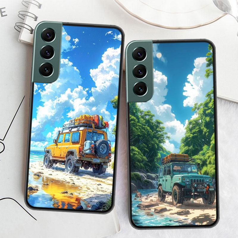 Off Road Vehicle Tourism Scenery Phone Case For Samsung Galaxy S22 S25 Ultra S21 S10 Plus S26 Edge S20 S23 S24 FE Cover Sili