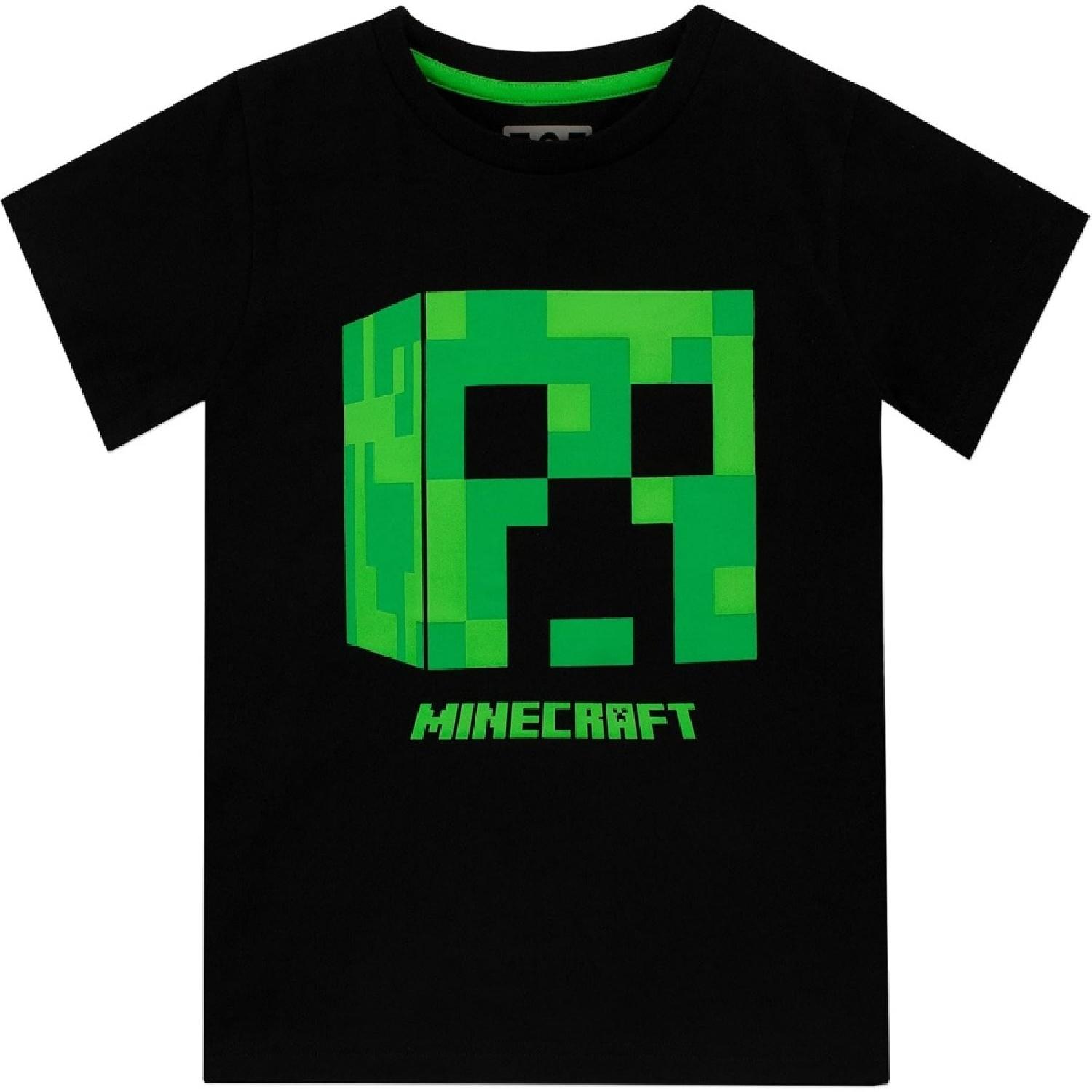 Майка для мальчика Minecraft Крипер S разноцветный