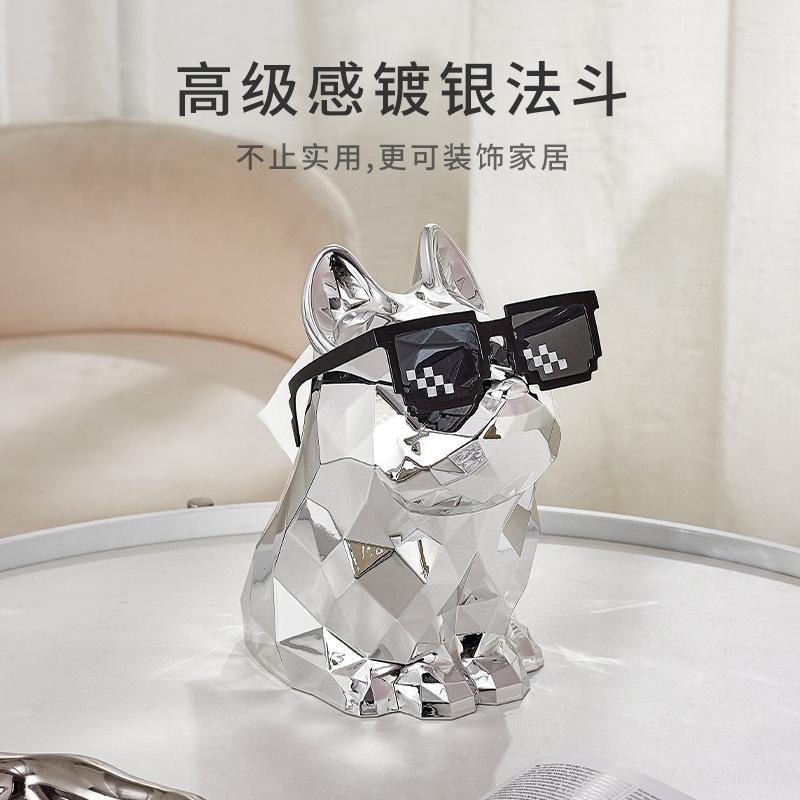 French bucket tissue box, high-end light luxury pumping carton in living room, multi-functional coffee table, napkin storage ornament